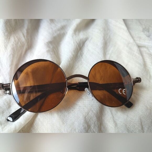 Sugar Magnolia's Steampunk Spring-loaded Round Sunglasses!  New! - Picture 1 of 5